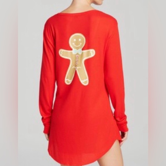 Wildfox Couture Gingerbread Snowed In Sleep Shirt Top Small New - Picture 3 of 5